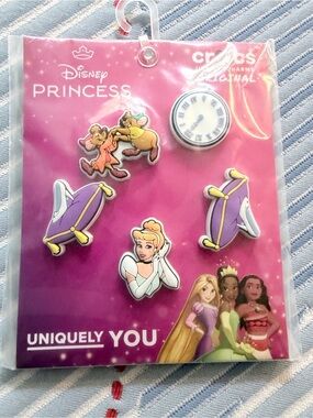 Disney Princess Croc Charms - Purple, Pink & Blue